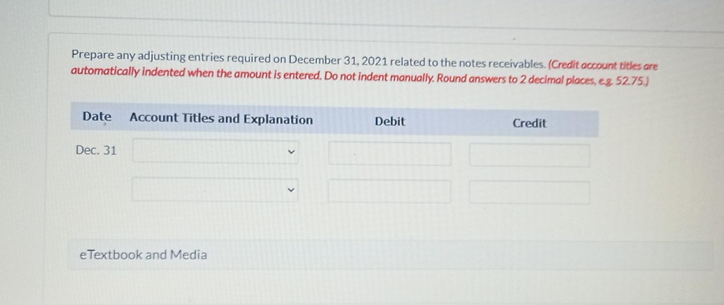 On December 31 2020 Tobita Company Had The Following Balances Reported On Its Balance Sheet Notes Receivable 17 100 3