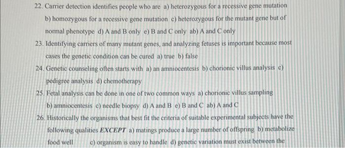 22 Carrier Detection Identifies People Who Are A Heterozygous For A Recessive Gene Mutation B Homozygous For A Recess 1