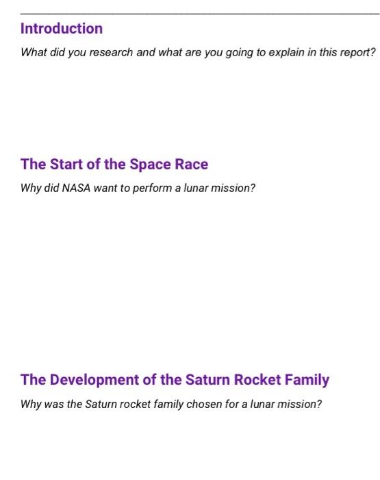 Introduction What Did You Research And What Are You Going To Explain In This Report The Start Of The Space Race Why Did 1