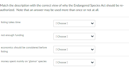 Option Proponent Of Esa Or Opponent Of Esa 1