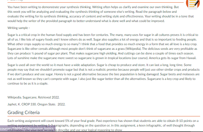 You Have Been Writing To Demonstrate Your Synthesis Thinking Writing Often Helps Us Clarify And Examine Our Own Thinkin 1