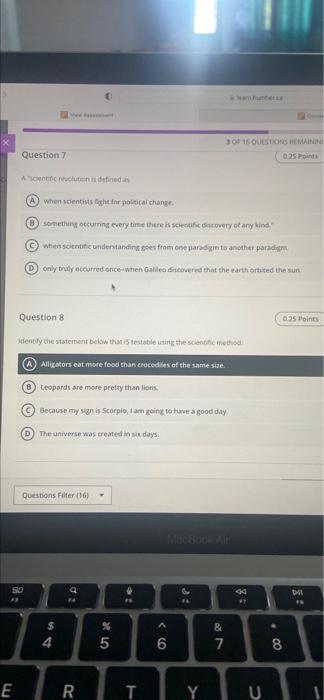 Test Content Question 1 0 25 Points What Would The Next Step In The Scientific Method Be If A Particular Hypothesis Was 4
