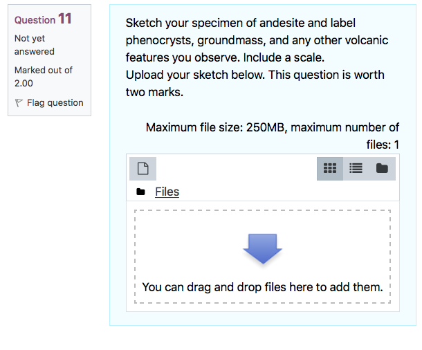 Question 6 Not Yet Answered Marked Out Of 1 00 Flag Question Examine Your Specimen Of Rhyolitic Ignimbrite 221 Descri 5