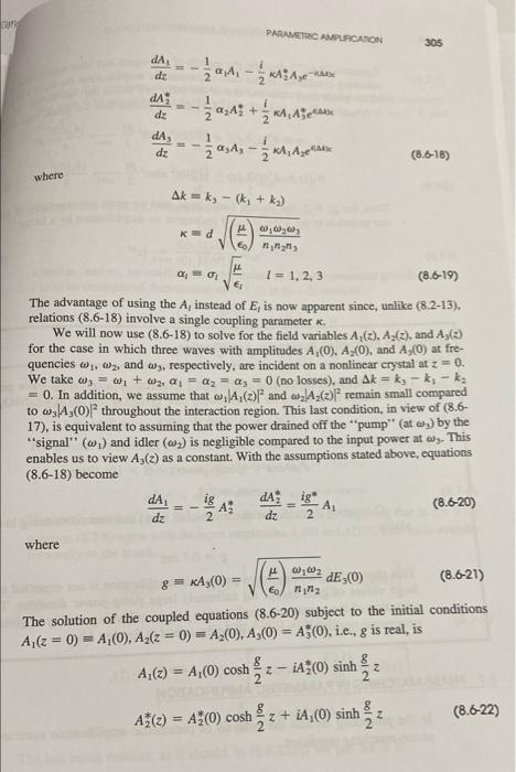8 3 Show That Equations 8 6 22 Are Consistent With The Fact That The Increases In The Photon Flux At W And W Are Ide 3