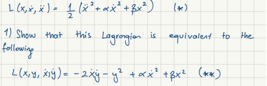 Lagrangian Classical Mechanics 1