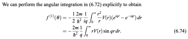 Start From The 1 Order Born Approximation Result Given In Eq 6 72 Or 6 3 3 And Showing All Work Even Integral Eva 3