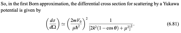 Start From The 1 Order Born Approximation Result Given In Eq 6 72 Or 6 3 3 And Showing All Work Even Integral Eva 4