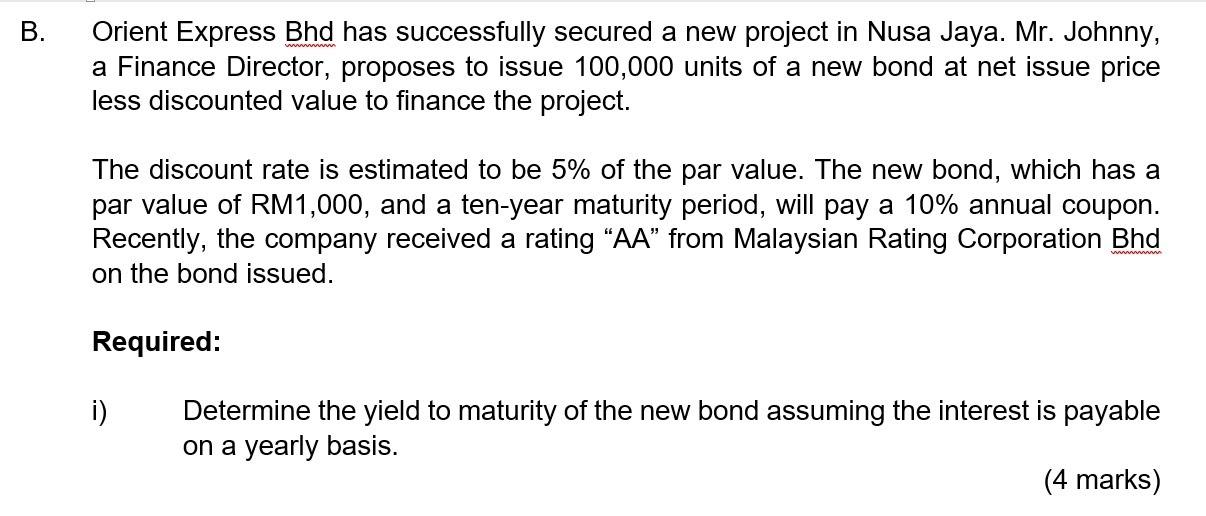 B Orient Express Bhd Has Successfully Secured A New Project In Nusa Jaya Mr Johnny A Finance Director Proposes To I 1