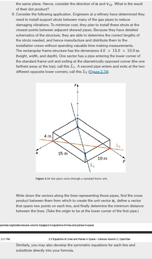Distance Between Two Skew Lines 3