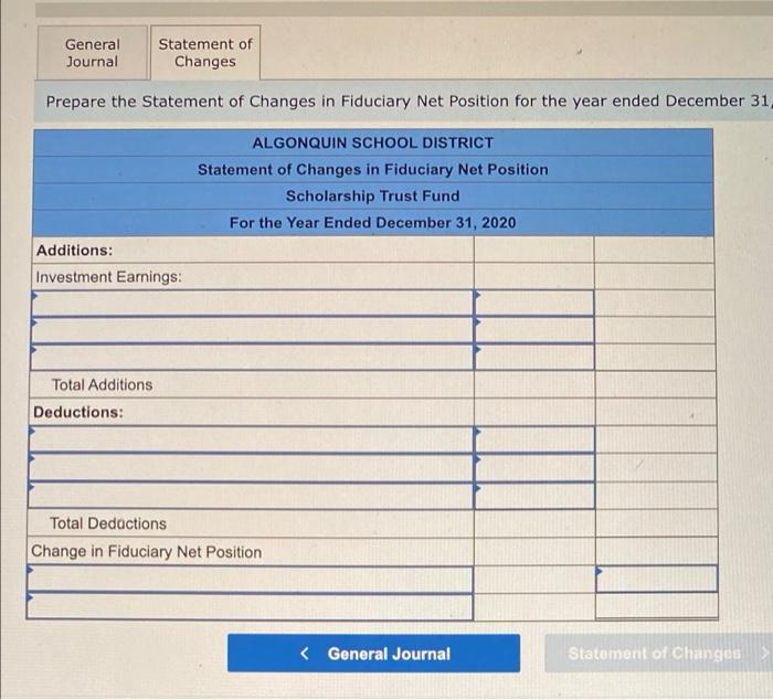 Presented Below Is The Preclosing Trial Balance For The Scholarship Fund A Private Purpose Trust Fund Of The Algonquin 3