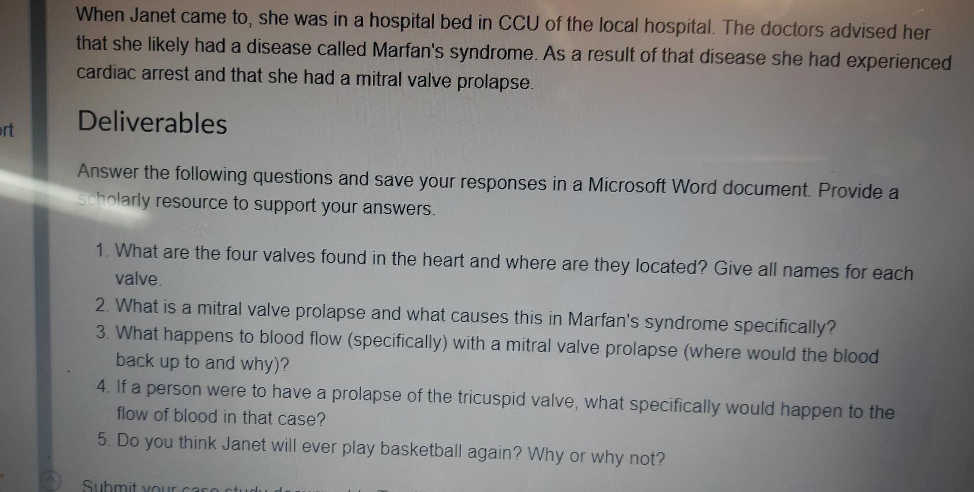When Janet Came To She Was In A Hospital Bed In Ccu Of The Local Hospital The Doctors Advised Her That She Likely Had 1