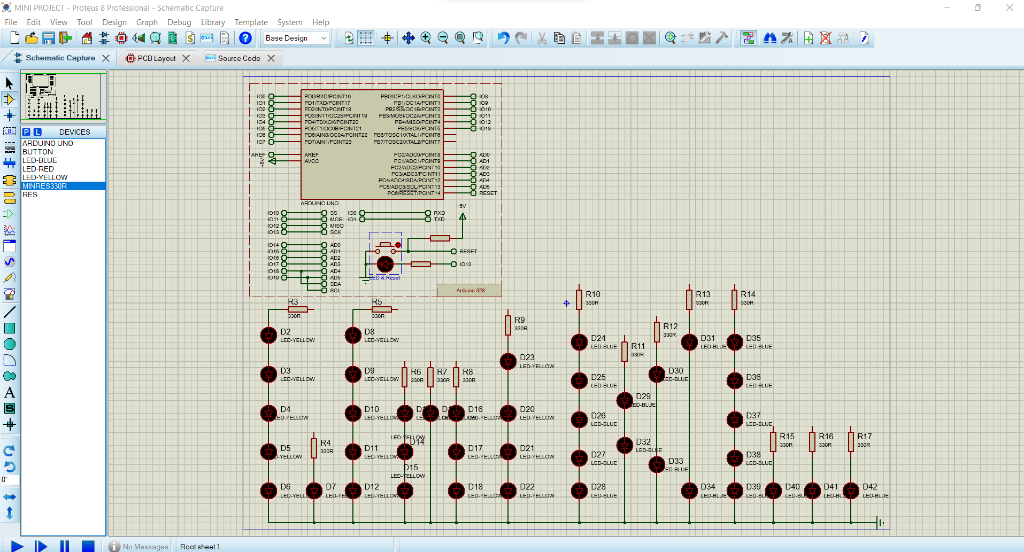 Mini Project Proteus 8 Professional Schematic Capture File Edit View Tool Design Graph Debug Library Template Syster 1