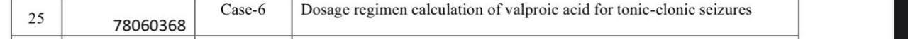 Case 6 25 Dosage Regimen Calculation Of Valproic Acid For Tonic Clonic Seizures 78060368 1