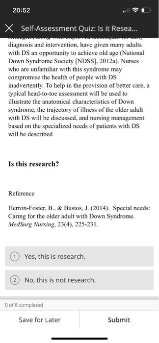20 51 X Self Assessment Quiz Is It Resea Reade The Following Excerpt From Hobbs Escutia Harrison Moore And Sarpo 6