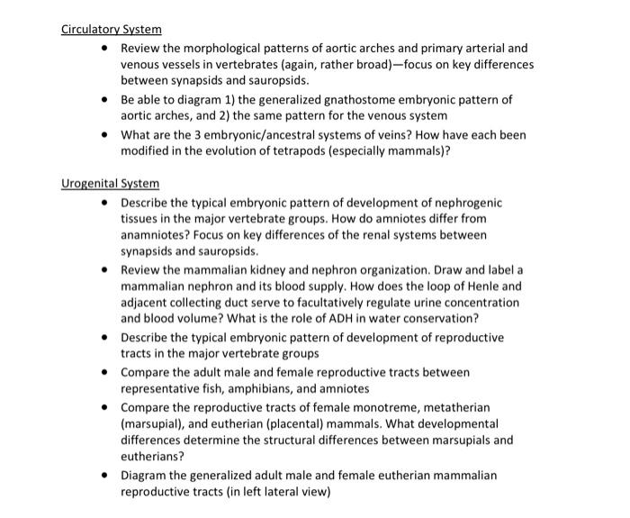 Circulatory System Review The Morphological Patterns Of Aortic Arches And Primary Arterial And Venous Vessels In Vertebr 1
