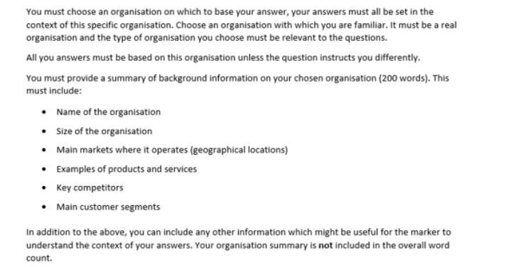 Question 4 10 Marks Discuss Three Different Types Of Data That Could Be Used By Your Chosen Organisation To Measure The 4