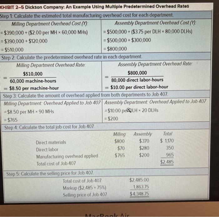 1 O Required Information This Excel Worksheet Relates To The Dickson Company Example That Is Summarized In Exhibit 2 5 P 4
