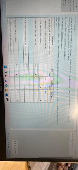 11 M Pt To Me To The Best Indicate Whether The Account Balances Will Decrease And By How Much Based On The Always Ensur 2