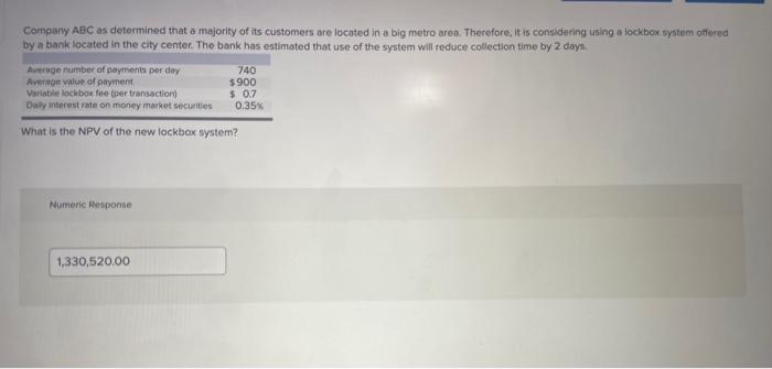 Company Abc As Determined That A Majority Of Its Customers Are Located In A Big Metro Area Therefore It Is Considering 1