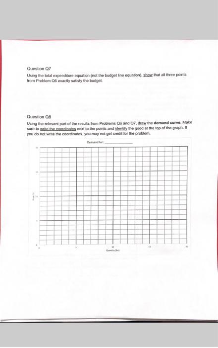 Question 06 You Are Purchasing And Consuming Beets Measured In Pounds And Cabbages Also Measured In Pounds Your Bud 5