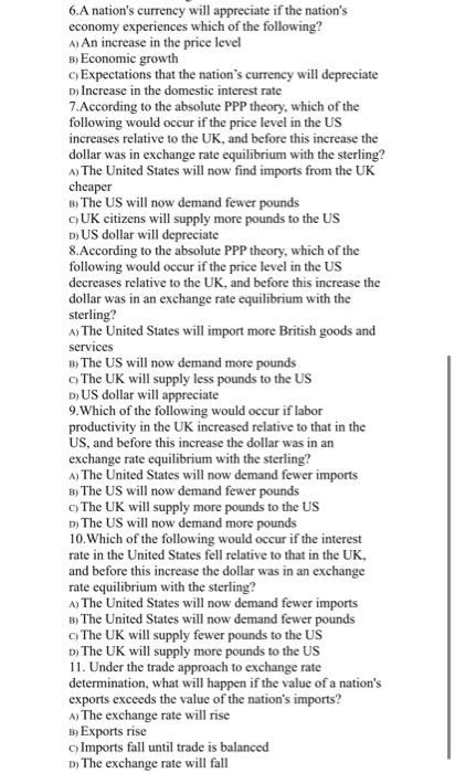 1 The Trade Or Elasticities Approach Is More Useful In Explaining Exchange Rates During Which Time Frame A Short Run 2