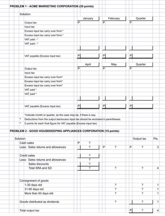 Value Added Tax Assignment No 4 1 The Following Transactions In Philippine Pesos Vat Not Yet Included Pertain To Ap 2