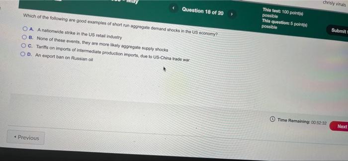 This Test 100 Points Question 17 Of 20 Possible This Question 5 Points Possible Suppose The Fod Engages In Open Marke 2
