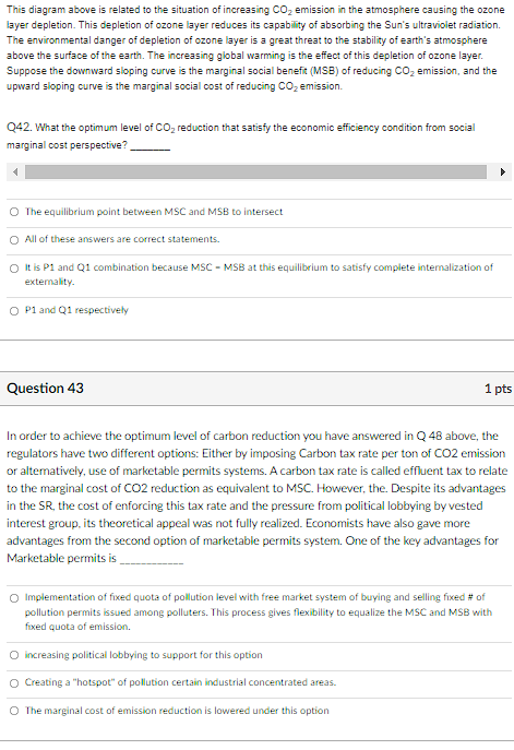 Price Ton Of Co2 Emission Msc P Msb Q Quantity Of Co2 Emitted This Diagram Above Is Related To The Situation Of Inc 2