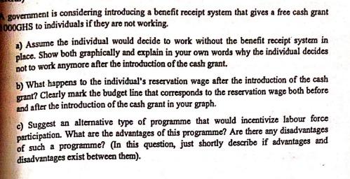 Government Is Considering Introducing A Benefit Receipt System That Gives A Free Cash Grant 000ghs To Individuals If The 1