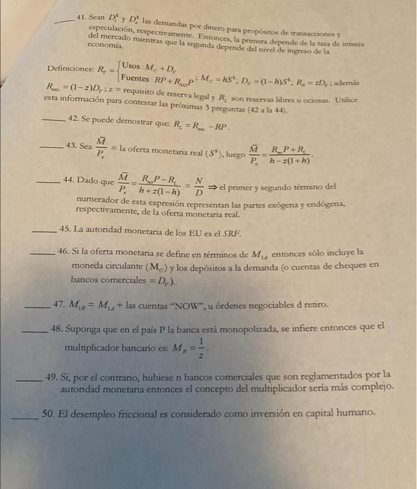 Econ 3022 Dr Matos Diaz Macroeconomia Semestre 2 2009 10 Esamen Lancial 2 Suponga Una Economia Ficticia Que Exhibe Las 6