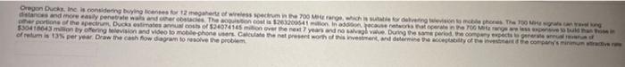 Oregon Duck Inc Is Considering Buying For 12 Maart Of Wireless R700 Marge Which Is Wie Fordeling Methos The 100 Distanc 1