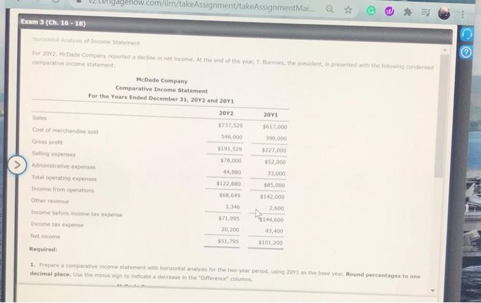 Hydgenow Com Ilm Takeassignment Take Assignment Mala Exam 3 Ch 16 18 Hot Anal Of Income Statement Por 2012 Mcdade 1