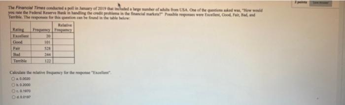 The Financial Times Conducted A Pell In Lowry Of 2019 Luted A Large Number Of Adulta From Usa One Of The Questione Ked 1
