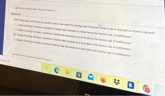 A Moving To Another Version We Ees Response Question 22 A Oder Things Cal What Would You Expect To See In The Market Fo 1
