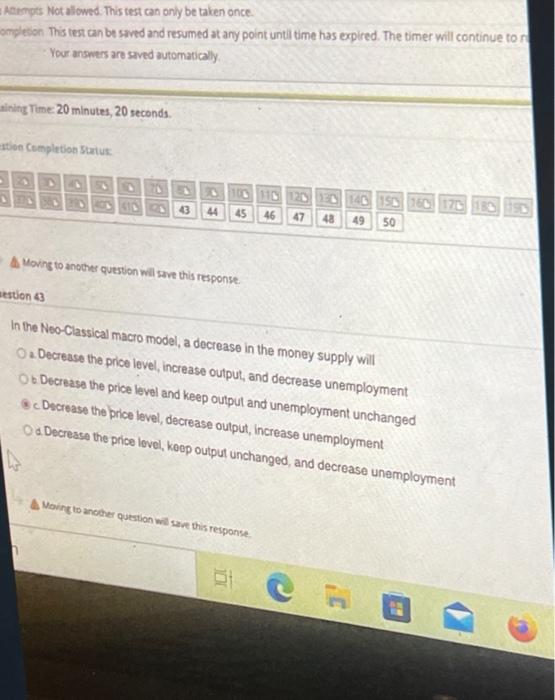 Arts Not Allowed This Test Can Only Be Taken Once Completion This Test Can Be Saved And Resumed At Any Point Until Time 1