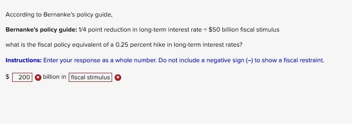 According To Bernanke S Policy Guide Bernanke S Policy Guide 1 4 Point Reduction In Long Term Interest Rate 50 Bill 1