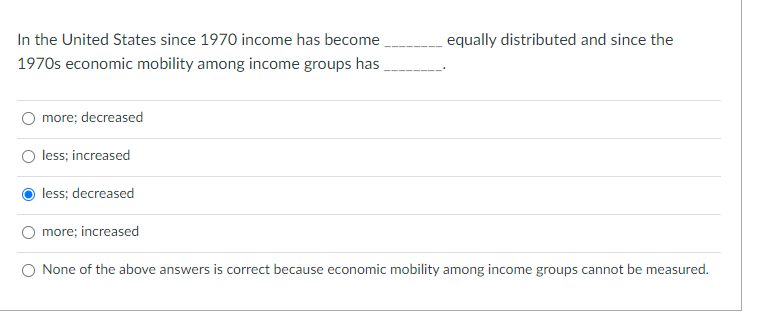 Equally Distributed And Since The In The United States Since 1970 Income Has Become 1970s Economic Mobility Among Income 1