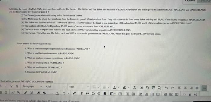 S Points Sant Anwy In 2030 In The County Farmland There Are Three Resident The Farmer The Miller And The Baket The R 1