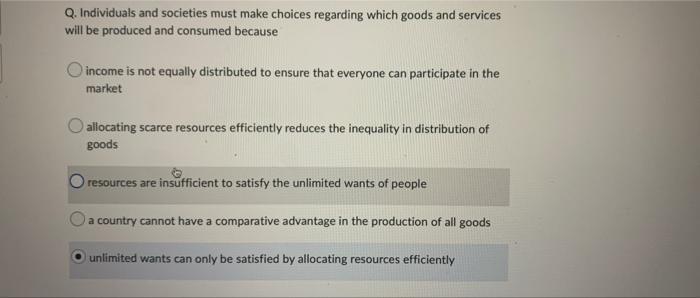 Q Which Of The Following Would Make It Possible For A Country To Consume Beyond Its Individual Production Possibilities 2