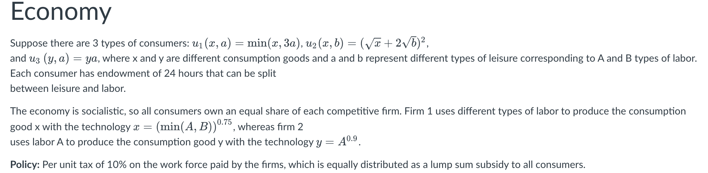Advanced Microeconomic 1