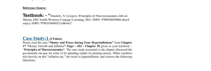 Chapter 17 20 Case Study Money Growth And Inflation And Aggregate Demand And Aggregate Supply 10 Points In The Th 3