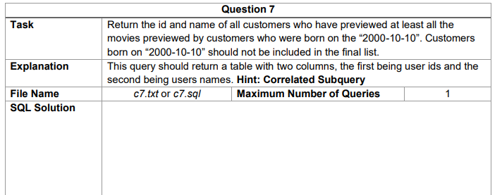 Please Provide A Solution That Does Not Use Except Please Use Not Exists In Query 1