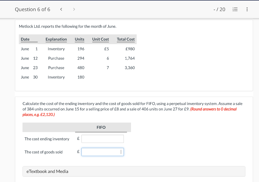 Perpetual System Average Cost And Fifo With Equation Please 1