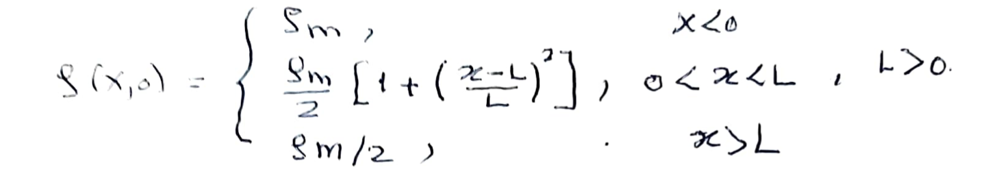 Initial Density Function G X 0 Is Given As In The Pictures Uploaded A Find The G X T Function Take Ug Um 1 G Gm B Co 1