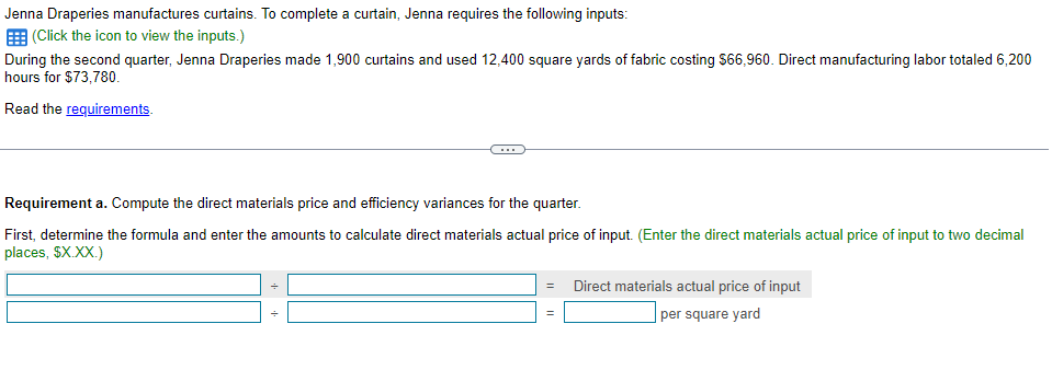 Jenna Draperies Manufactures Curtains To Complete A Curtain Jenna Requires The Following Inputs Click The Icon To Vi 1