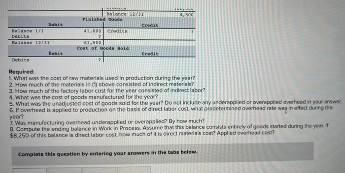Selected T Accounts Of Moore Company Are Given Below For The Just Completed Year Credit Dobit Balance 1 1 Debito Balance 2