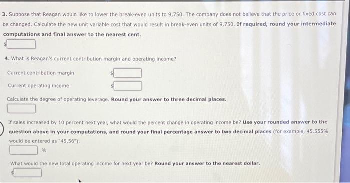 Ebook Show Me How Break Even In Units Torget Income New Unit Variable Cost Degree Of Operating Leverage Porcent Chang 2