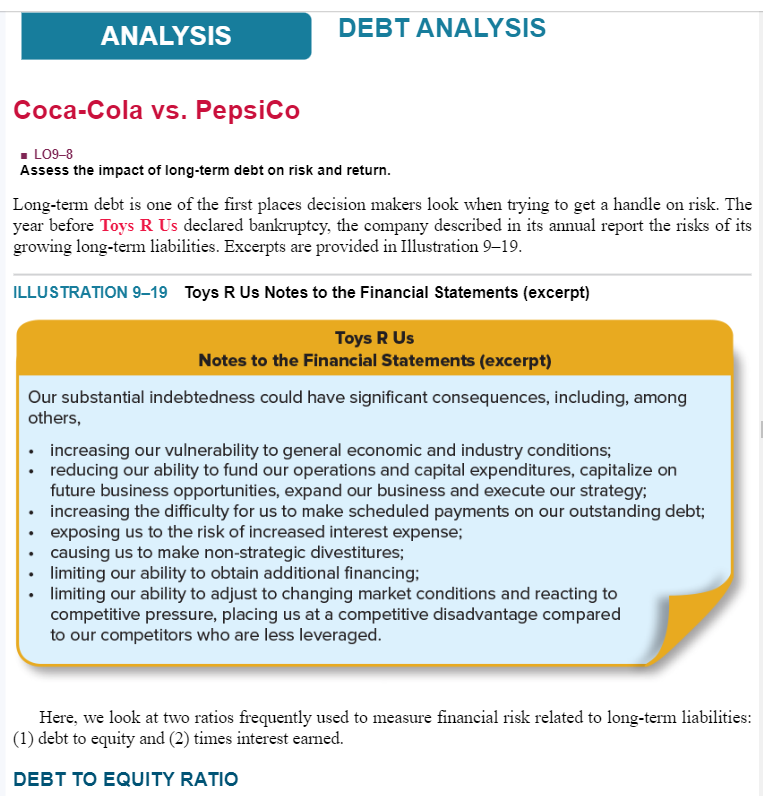 Read Review The Debt Analysis Section In The Chapter Where It Analyzes Coke And Pepsi 2016 Financial Statements And Ca 1