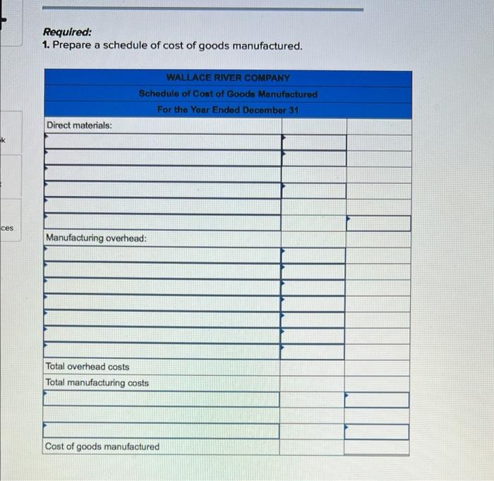 Problem 2 22 Schedule Of Cost Of Goods Manufactured Income Statement L01 Lo2 Lo3 L04 Cost And Sales Information Fo 2