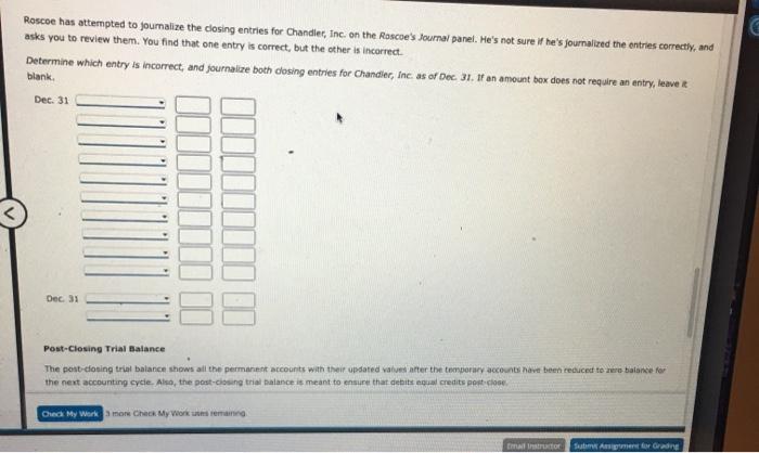 Mastery Problem The Accounting Oydie Chandler Inc Chandler Inc Is Owned By Roscoe Chandler And Provides Appraisal Se 6